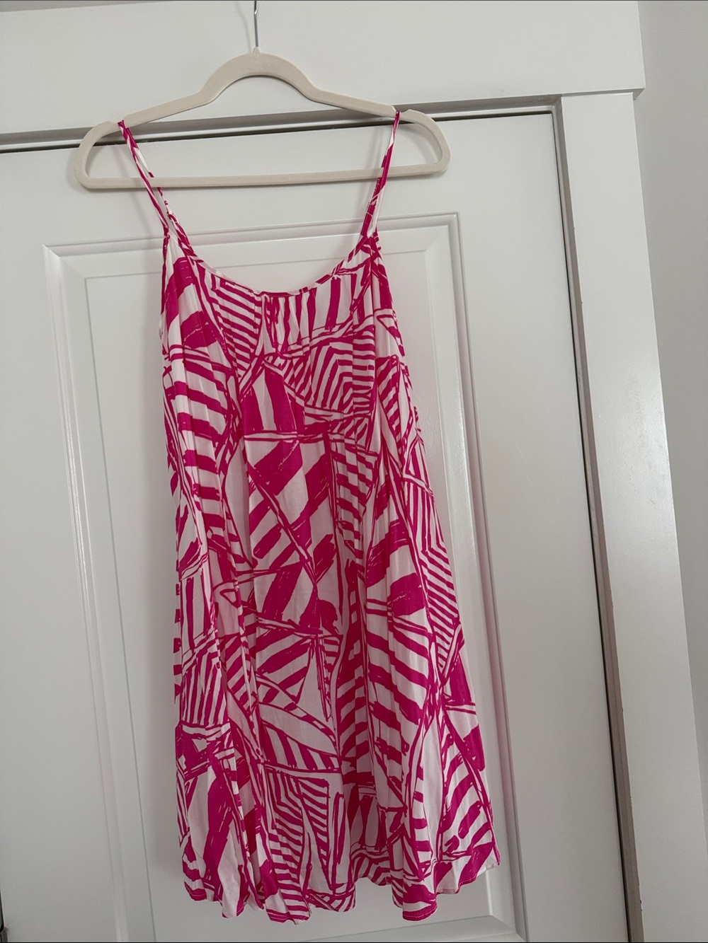 Lilly Pulitzer Pink and White Geometric Mini Dress